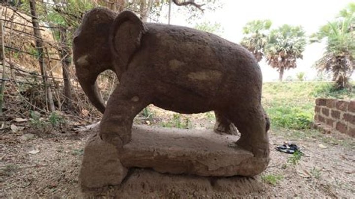 2,300-Year-Old Buddhist Elephant Statue Unearthed In India