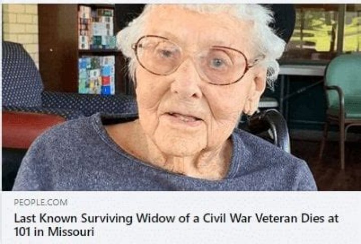 America's Last Known Civil War Widow Dies At 101