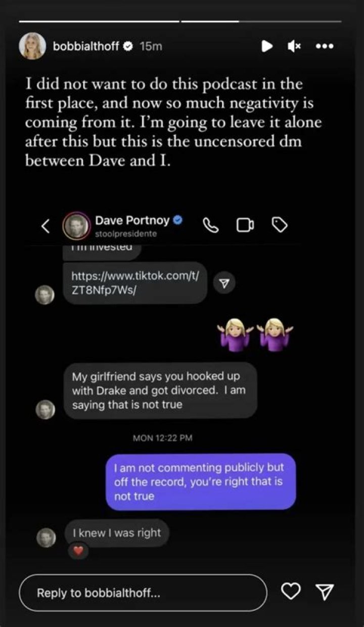 Bobbi Althoff Reveals Whether Or Not She Slept With Drake