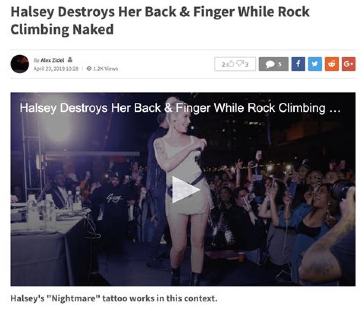 Halsey Destroys Her Back & Finger While Rock Climbing Naked