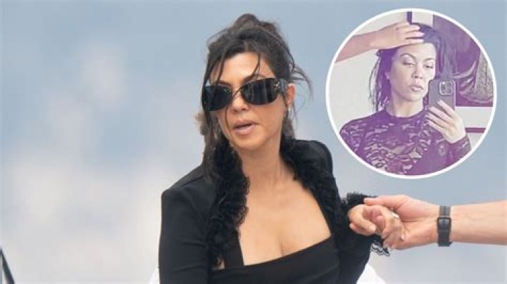 Kourtney Kardashian Poses in Sexy Sheer Lace Bodysuit and Black Underwear: See Photo