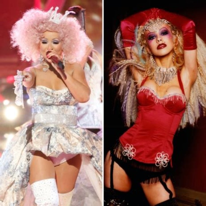 The Voice’s Christina Aguilera Channels “Lady Marmalade” Outfit in Pink Wig, Revealing Get-Up (VIDEO) (PIC)