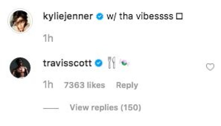 Travis Scott Squashes Kylie Jenner Split Rumors With a Sweet Comment on Instagram